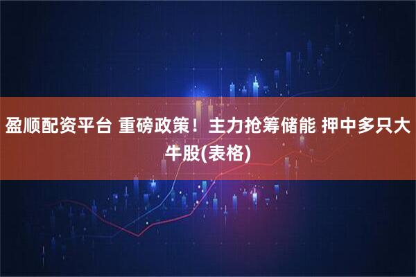 盈顺配资平台 重磅政策！主力抢筹储能 押中多只大牛股(表格)