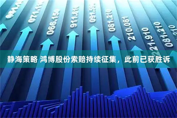 静海策略 鸿博股份索赔持续征集，此前已获胜诉